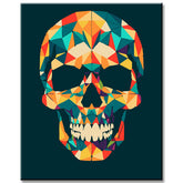 Painting by numbers: skull in 3D